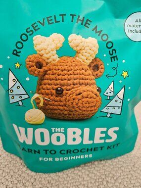 Woobles Beginner Crochet Kit - Roosevelt the Moose